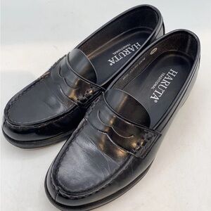 Haruta Black Leather Loafers